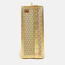 مملوكة مسبقًا Goyard Gold Goyardine Grand Hotel 70 Suitcase Trunk With Key