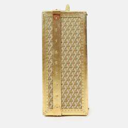 مملوكة مسبقًا Goyard Gold Goyardine Grand Hotel 70 Suitcase Trunk With Key