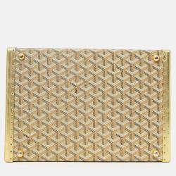 مملوكة مسبقًا حقيبة الزينة من قماش كانفاس ذهبي مطلي مع مفتاح من جويارد