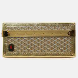 Pre Owned حقيبة فندق كبير 60 جويرد ذهبية غويردين كانفاس مصفح