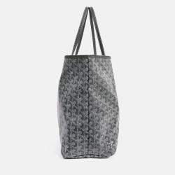 Pre Owned Goyard 2014 Grey Goyardine St. Louis PM Tote with Pouch