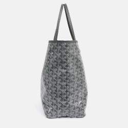 Pre Owned Goyard 2014 Grey Goyardine St. Louis PM Tote with Pouch