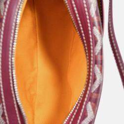 Pre Owned Goyard Burgundy Goyardine Canvas Cap-Vert PM Crossbody Bag