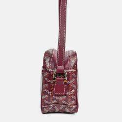 Pre Owned Goyard Burgundy Goyardine Canvas Cap-Vert PM Crossbody Bag