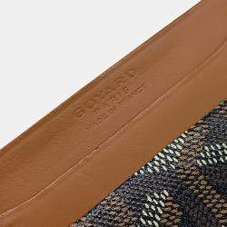 Pre Owned Goyard Brown Coated Canvas Card Wallet