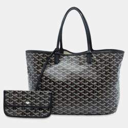 Pre Owned Goyard Black Goyardine Saint Louis PM