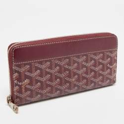 مملوكة مسبقًا محفظة ماتيغنون من غويارد بقماش مغلف غويردين بورغندي كبير جداً