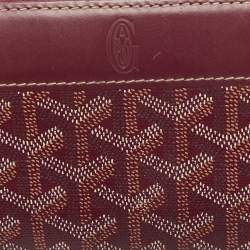 مملوكة مسبقًا محفظة ماتيغنون من غويارد بقماش مغلف غويردين بورغندي كبير جداً