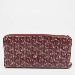 مملوكة مسبقًا محفظة ماتيغنون من غويارد بقماش مغلف غويردين بورغندي كبير جداً