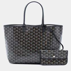 مملوكة مسبقًا Goyard Black Goyardine Saint Louis PM