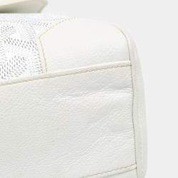 Pre Owned Goyard White Mini Goyardine Saigon Souple