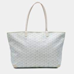 Pre Owned Goyard White Goyardine Artois PM