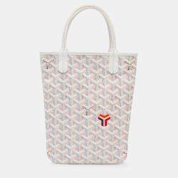 Pre Owned Goyard White Goyardine Poitiers Claire Voie