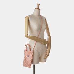 Pre Owned Goyard Pink Goyardine Poitiers Claire Voie