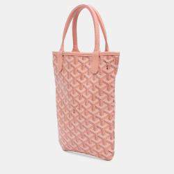Pre Owned Goyard Pink Goyardine Poitiers Claire Voie
