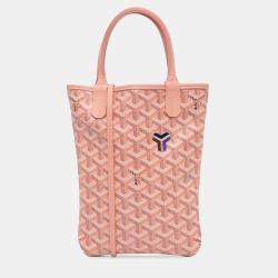 Pre Owned Goyard Pink Goyardine Poitiers Claire Voie