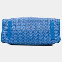 Pre Owned Goyard Blue Goyardine Sac Hardy Pet Carrier PM
