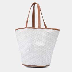 مملوكة مسبقًا Goyard Brown White Goyardine Reversible Belharra Tote