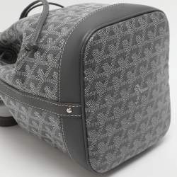 Pre Owned حقيبة دلو جويارد فلوت بيتي كانفاس مطلي جوياردين رمادية وجلد