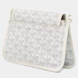 Pre Owned Goyard White Goyardine Plumet Pocket Wallet