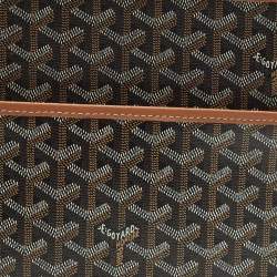 Pre Owned حقيبة أدوات زينة جويارد جويانس قماش مطلي جوياردين أسود/بني MM جلد