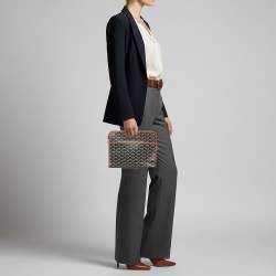 Pre Owned حقيبة أدوات زينة جويارد جويانس قماش مطلي جوياردين أسود/بني MM جلد