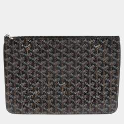 مملوكة مسبقًا Goyard Senat MM Black Canvas Clutch