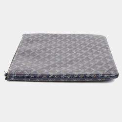 Pre Owned حقيبة كلتش جويارد سينات قماش مغلف أزرق حجم متوسط