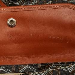 Pre Owned حقيبة يد توتس جويارد سان لويس جلد وكانفاس مقوى جوياردين أسود/بني فاتح متوسطة