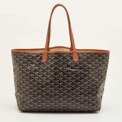 Pre Owned حقيبة يد توتس جويارد سان لويس جلد وكانفاس مقوى جوياردين أسود/بني فاتح متوسطة