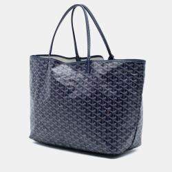 Pre Owned Goyard Blue Goyardine Saint Louis GM