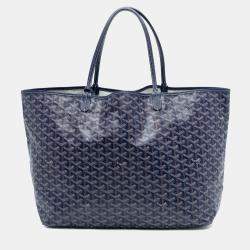 Pre Owned Goyard Blue Goyardine Saint Louis GM