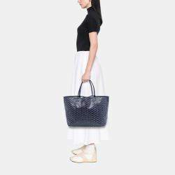 Pre Owned Goyard Blue Goyardine Saint Louis GM