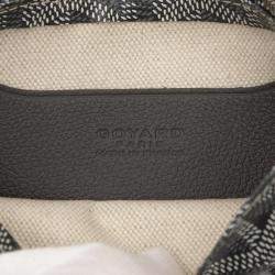 مملوكة مسبقًا Goyard Plumet Pouch Wallet Crossbody Shoulder Bag In Gray And White Leather
