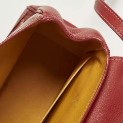 Pre Owned حقيبة جويارد سايجون ميني أحمر جوياردين كانفاس مغلف وجلد مقبض علوي