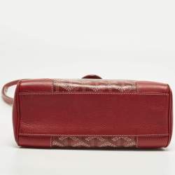 Pre Owned حقيبة جويارد سايجون ميني أحمر جوياردين كانفاس مغلف وجلد مقبض علوي