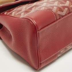 Pre Owned حقيبة جويارد سايجون ميني أحمر جوياردين كانفاس مغلف وجلد مقبض علوي