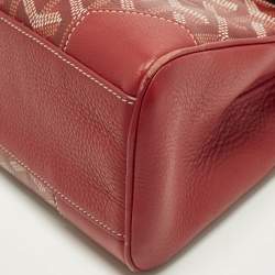 Pre Owned حقيبة جويارد سايجون ميني أحمر جوياردين كانفاس مغلف وجلد مقبض علوي