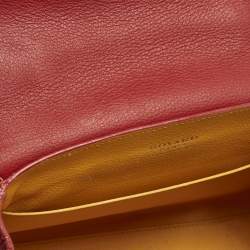 Pre Owned حقيبة جويارد سايجون ميني أحمر جوياردين كانفاس مغلف وجلد مقبض علوي