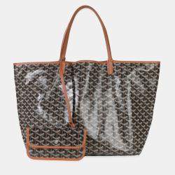 Pre Owned حقيبة جويارد سانت لويس قماش جوياردين ذهبي أسود كبير جداً