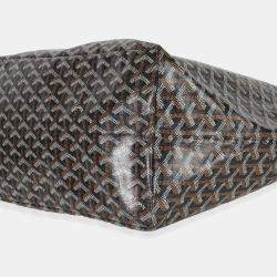 Pre Owned Goyard Gold Black Goyardine Canvas Saint Louis GM