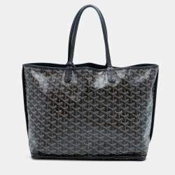 Pre Owned Goyard Black Goyardine Reversible Anjou PM