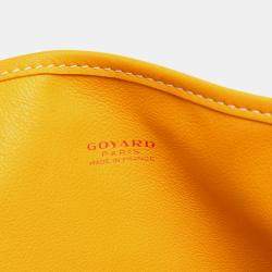 Pre Owned Goyard Yellow Mini Goyardine Reversible Anjou