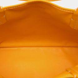 Pre Owned Goyard Yellow Mini Goyardine Reversible Anjou