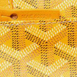 Pre Owned Goyard Yellow Mini Goyardine Reversible Anjou