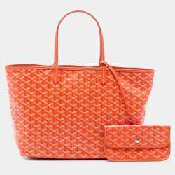 Pre Owned Goyard Goyard Orange Goyardine Saint Louis PM