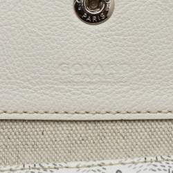 مملوكة مسبقًا Goyard Saint Louis PM White Goyardine Coated Canvas and Leather Tote