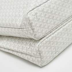 مملوكة مسبقًا Goyard Saint Louis PM White Goyardine Coated Canvas and Leather Tote