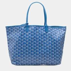 Pre Owned Goyard Blue Goyardine Saint Louis PM