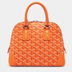 Pre Owned Goyard Orange Goyardine Vendome Mini